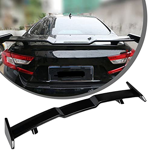 Rear Spoiler Wing Compatible with 2018-2022 8th Gen Camry/10th Gen Accord Sedan 4 Door Lip Highkick Rear Spoiler Sporty SE/LE/XLE/Hybrind TRD Style ABS Rear Boot Lid Wing Trunk Spoiler, Glossy Black