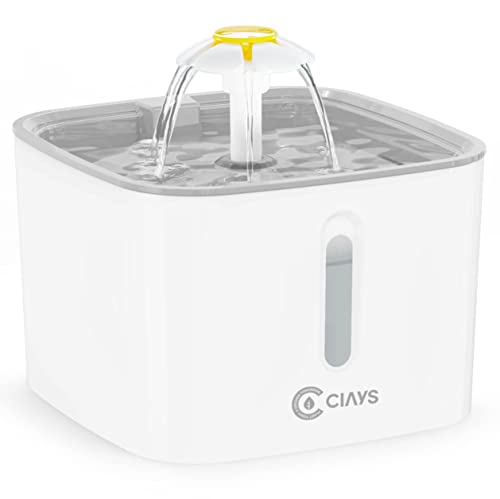 Ciays Cat Water Fountain - Automatic Pet Water Fountain, 84oz/2.5L Dog Water Dispenser with 3 Replacement Filters Ultra Slient Pump,BPA-Free