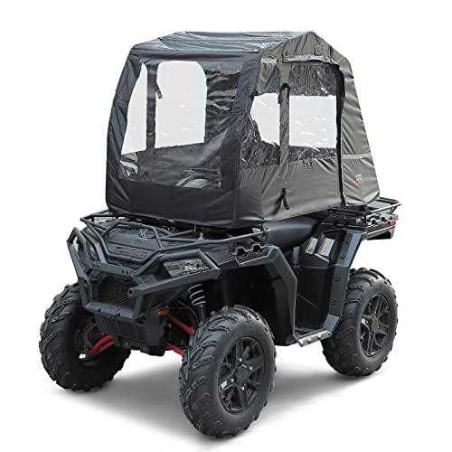 KEMIMOTO ATV Cab Enclosure, Universal Warm ATV Canopy Cover, Winter Full Vision Heavy Duty ATV Cabin Cover Compatible with Polaris Sportsman Fourtrax Can-Am Kawasaki Yamaha Arctic Cat CFMOTO