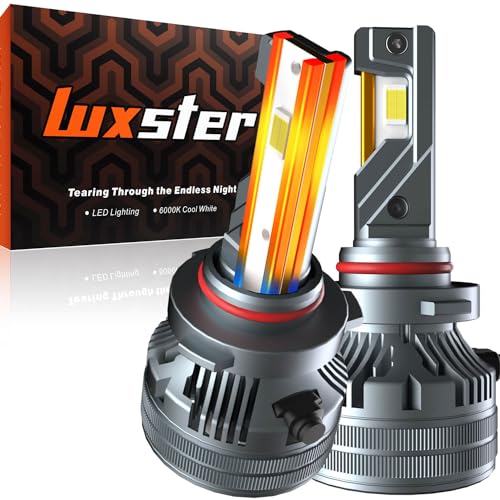 LUXSTER 2024 Punisher 40,000LM 9012/HIR2 LED Bulbs, Ultra-Bright TalonLED Chips, Easy Plug-N-Play Installation Foglight, 6000K Pure White, IP68 Waterproof, Pack of 2