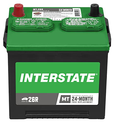 Interstate Batteries Group 26R Car Battery Replacement (MT-26R) 12V, 550 CCA, 24 Month Warranty, Replacement Automotive Battery for Cars, Trucks, Minivans, and SUVs