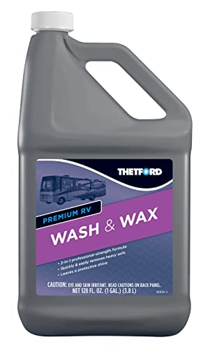 Thetford Premium RV Wash and Wax, Detergent and Wax for RVs / Boats / Trucks / Cars - 1 Gallon - Thetford 32517