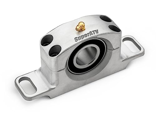 SuperATV Heavy Duty Cast Aluminum Carrier Bearing for Polaris RZR XP 1000/900 (See Fitment) - Greaseable and Self Aligning!