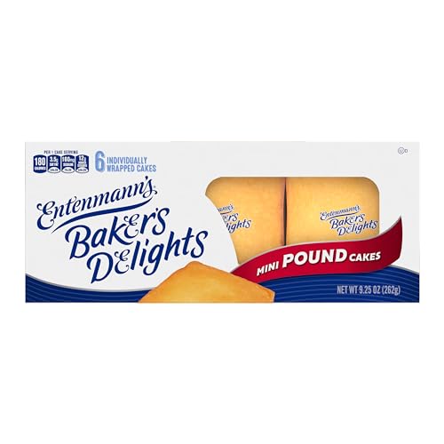 Entenmann's Minis Pound Cakes, Box of Snack Cakes, 9.25 oz, 6 Count