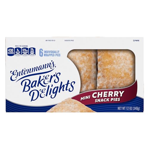 Entenmanns Minis Cherry Snack Pies, Box of Cherry Pies, 12 oz, 6 Count