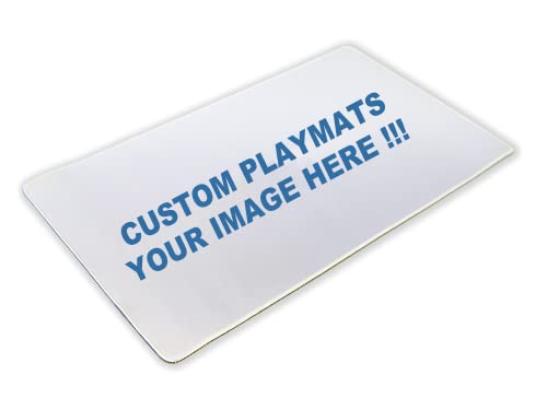 FROGIGO Custom Playmat 24" x 14" Non-Slip with Mat Bag - Printable Play Zone & Optional Stitched Edging, Any Image Printed Your Design Tournament and Card Game Legal