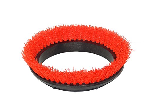 BISSELL BigGreen Commercial 237.047BG Scrub Brush, 0.028" Bristle Diameter Crimped Polypropylene for BGEM9000 Easy Motion Floor Machine, 12", Orange