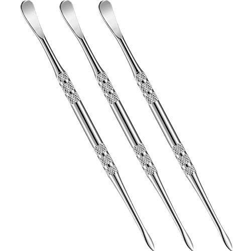 Mudder 3 Pack Wax Tools Wax Carving Tools Stainless Steel Tool Spoon Wax Tool Carving Tool Kit Sculpting Tool Spoon,4.75 Inch (Silver)