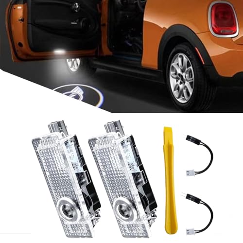 JEBEST 2 Pcs Upgrade Car Door Lights HD Welcome Light Puddle Light Replacement for Mini clubman mini cooper R50/52/53/55/56/57/58/59/60/61, F54/55/56/57/60