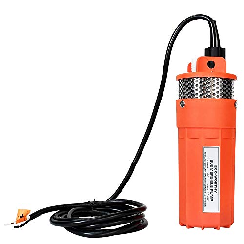 ECO-WORTHY 12V DC Submersible Well Water Pump with 10ft Cable, Water Flow 1.6GPM, Max Lift 230ft/70m, 96W Deep Well Pump for Irrigation, farm, ranch, home