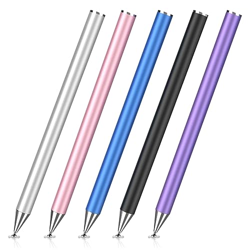 MEKO 5 Pack Stylus Pen for Touchscreen, High Sensitivity & Precision Universal Stylus Pencil for iPad, iPhone,Android Smartphones and Tablets and All Other Touchscreen Devices(5Packs)