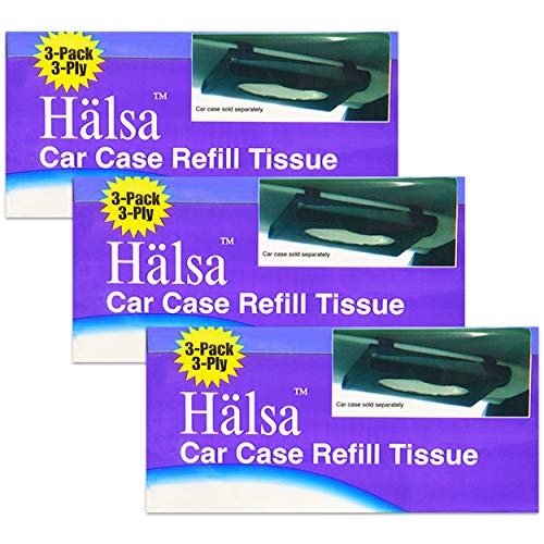 (Ship from USA) 3 Packs Halsa Car Refill Tissue For Tempo Visor Tissue Holder Total 9 Refills