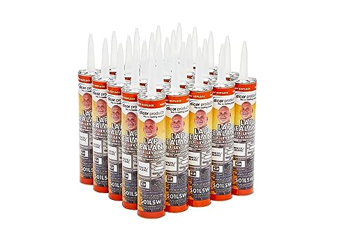 Dicor 501LSW-25 25 Tubes HAPS-Free Self-Leveling Lap Sealant for Horizontal Surfaces - 25 Pack - 10.3 Oz, White, Secure, Ideal for RV Roofing, Maintenance, Repair, Appliance Application