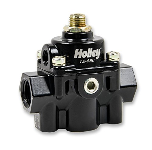 Holley 12-886 Bypass Regulator, 59.5 Psi (Black E-Coat)