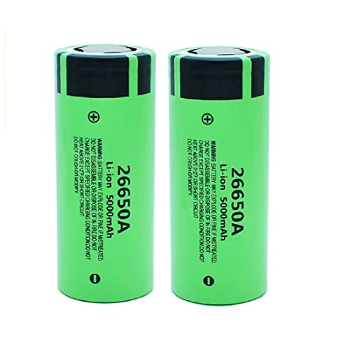 Svenirven 3.7V 5000mAh 2-6-6-5-O Rechargeable Battery for for flashlights, Power Tools and Other Equipment 2 Packs