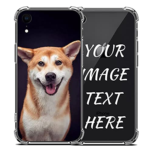 SNOAONS Personalized Phone Case for iPhone XR 6.1 Inch Custom Photo/Picture/Text/Logo Customized Birthday Valentine Day Gift - Make Your Own Case