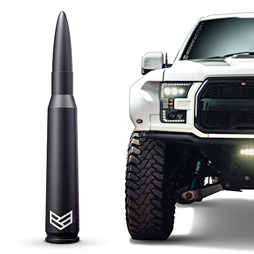 Ronin Factory 50 Cal Bullet Antenna for Ford F150 F250 F350 Super Duty Ford Raptor Ford Bronco Truck Ford F-150 Accessories RAM 1500 Short Replacement