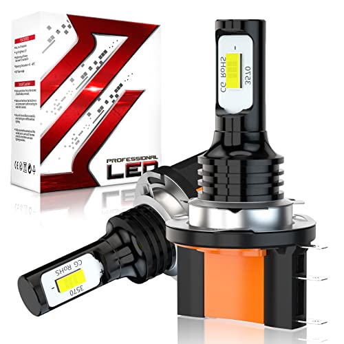 PCVBMLAUT Fit For Benz CLA250 CLA45 AMG 2014 2015 2016 Led Headlight Bulbs, H15 Daytime Running Led Halogen Light Replacement Bulbs, 6000K Xenon White Bulbs, CSP Lamp Beads, Plug and Play, Pack of 2