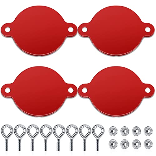 Xuhal Fire Sprinkler Covers Fire Department Connection Caps Red with Screws Aluminum FDC Connection Fire Sprinkler Stop Valve Fire Hose Fitting Fire Sprinkler Head for Fire Hydrant Accessory(4 Pcs)