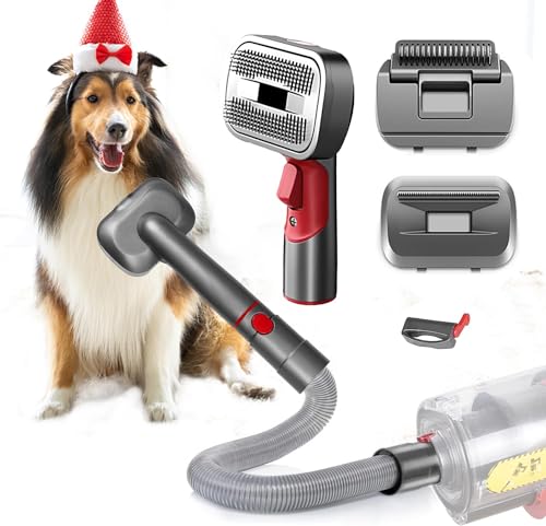 BTD-DARBY Pet Dog Grooming Kit for Dyson Vacuum V7 V8 V10 V11 V12 V15(Not Included),Dog Deshedding Brush Attachment for Shedding Grooming,5Pcs Dog Hair Groomer Tools for Cat and Other Animals