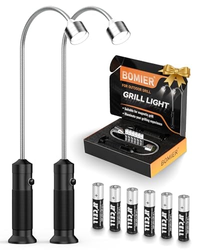 Valentines Day Gifts for Him, 2 Pack Magnetic Grill Lights for Outdoor Grill, Cooking Gifts, BBQ Gifts for Men, Grilling Accessories, Smoker Accessories Gifts for Men, Grilling Gifts for Boyfriend