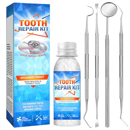 Tooth Repair Kit, Moldable Dental Care Kit for Fixing The Missing and Broken Replacements, Filling Fake Teeth DIY at Home, Restoring Your Confident Smile