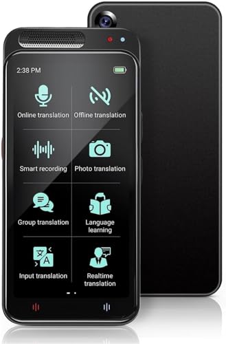 Language Translator Device, 2023 Instant Translator, 5-Way Portable Translation Device, Real Time 143 Languages and Accents with WiFi/Offline/Photo Support for Travel, Learning, and Business