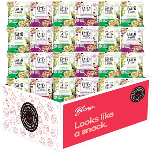 Off The Eaten Path Veggie Crisps - Baked Rice Crisp Snack Bag Healthy Assortment (26 Count)