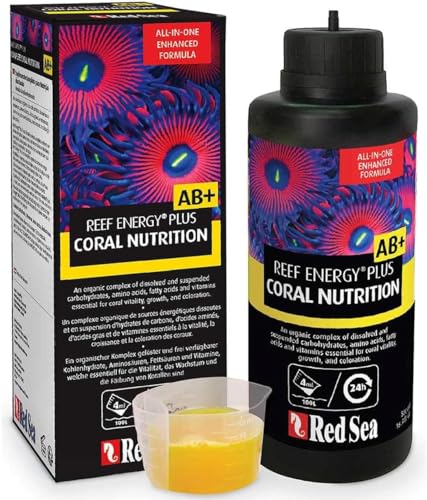 Red Sea Reef Energy Plus 1000ml (AB+) All in One Coral Food for Saltwater Aquarium Marine Reef Tanks | Food for Soft, LPS, SPS, and Non-Photosynthetic Corals