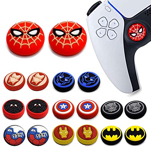 2Pcs Analog Thumb Grip Stick Cover, Wireless Controllers Game Remote Joystick Cap, Fantastic Non-Slip Silicone Handle Protection Cover for PS5/PS4/Xbox one/360/NS PRO (F)