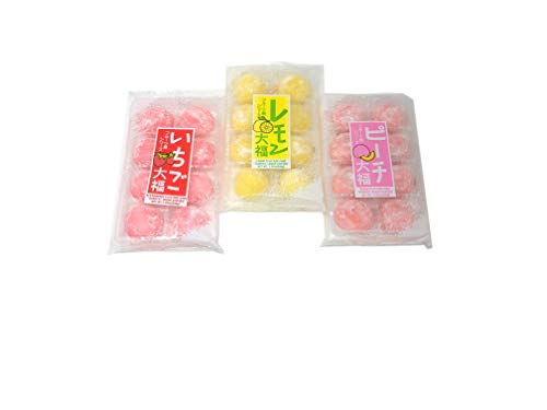 Japanese Mochi Fruits Daifuku (Rice Cake) Strawberry, Lemon, Peach (New Flavors)