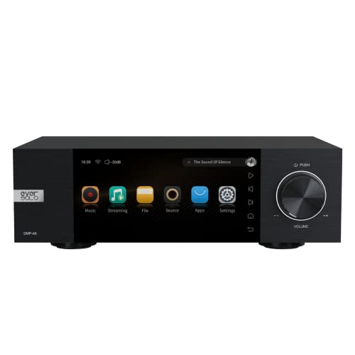 Eversolo DMP-A6 Streamers, Network Player, Music Service and Streaming MQA Full Decode, DAC, DSD512 PCM768kHz/32Bit Bluetooth 5.0 aptX HD, 6HD Touchscreen, Exclusive App