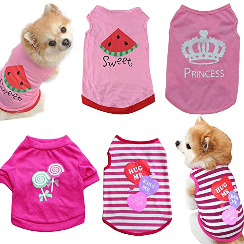 Pet Shirts Ropa para Perros Pequenos Hembra Bulldog Pullover Soft Shirt for Pet Dog Apparel Clothing Pink M