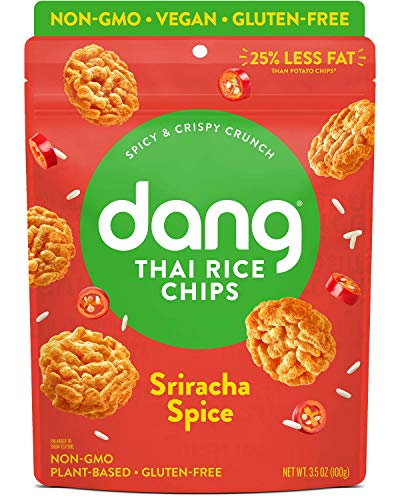 Dang Thai Rice Chips | Sriracha Spice | Gluten Free, Soy Free & Preservative Free Rice Crisps, Healthy Snacks Made with Whole Foods (3.5 Ounce (Pack of 6))