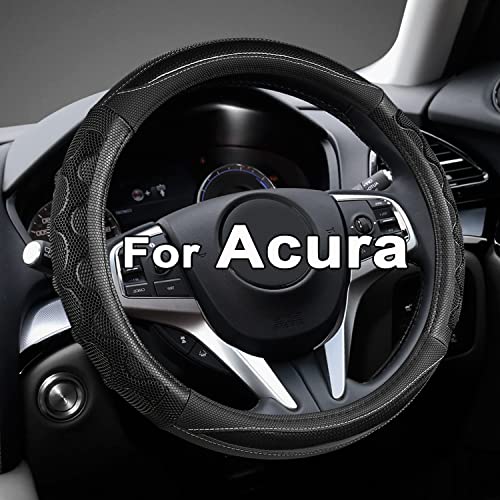 GIANT PANDA Steering Wheel Cover for Acura RDX and MDX, Car Steering Wheel Cover for Acura TLX and TL - Black