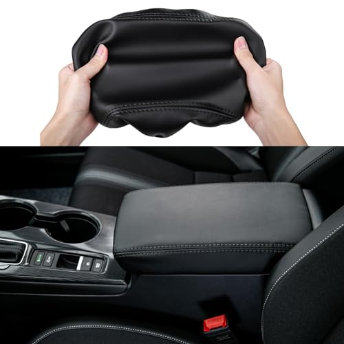 CKE for Honda Civic 2022 2023 2024 with CVT Auto Car Interior Center Console Armrest Cover Armrest Storage Box Lids Protector for Honda Civic Accessories -Black (Black line)