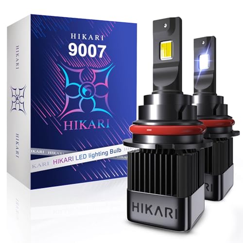 HIKARI 2022 HyperStar 9007/HB5 25000LM Wireless LED Fog Bulbs, Dual Beam, 32W Acme-X LED Equivalent to 150W Ordinary, Wider Driving Vision, Halogen Upgrade Replacement, 6000K White IP68