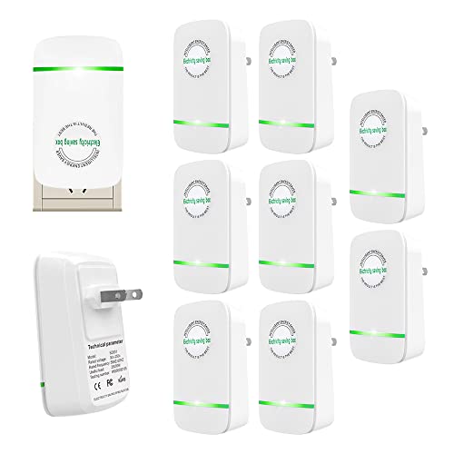 New Stop Energy Watt Saving Device, 2024 Upgrade Pro Power Save Energy Saver, Household Smart Electricity Saving Box Pro Power Saver Electricity Saving Device 90V-250V 30KW US Plug (8PCS)