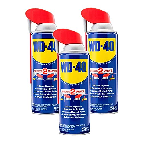 WD-40 Original Formula, Multi-Use Product with Smart StrawSprays 2 Ways,12 OZs, 3-Pack, 12 OZ