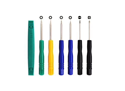 SMAVCO (TM) - 7 Tools (T8, T6, T5, T-, T+, Plastic & Pentalobe) Repair Kit Opening Tools for iPhone, iPad, GPS, Kindle, Nook, iPod, Watch Repair, Battery Replacement