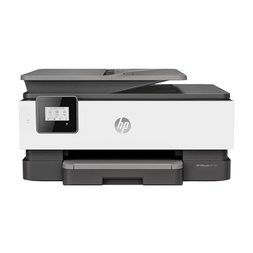 HP OfficeJet 8015e Wireless Color All-in-One Printer with 6 Months Free Ink with HP+(228F5A), White