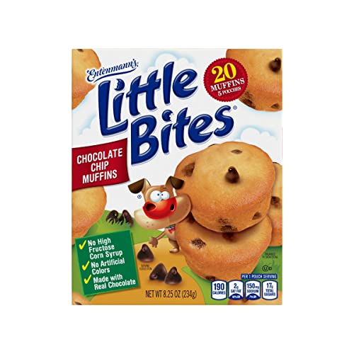 Entenmann's Little Bites Chocolate Chip Muffins, Pouches of Mini Muffins 8.25 oz, 5 Count