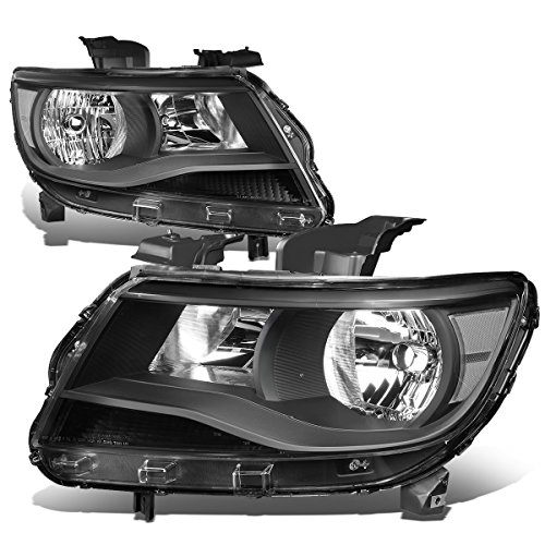 Auto Dynasty [Halogen Model] Factory Style Headlights Assembly Compatible with Chevy Colorado 2nd Gen 15-20, Driver and Passenger Side, Black Housing Clear Corner