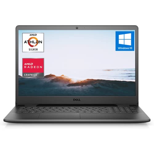 DELL Inspiron 3000 Series 3505 Laptop, 15.6" HD Screen, AMD Athlon Silver 3050U, 4GB RAM, 128GB PCIe SSD, Webcam, RJ-45, SD Card Reader, Wi-Fi, Windows 10 Home, Black