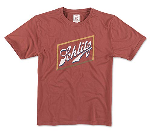 Red Jacket Pabst Schlitz Main Logo Men's Vintage Brass Tacks 2 T-Shirt (Large)
