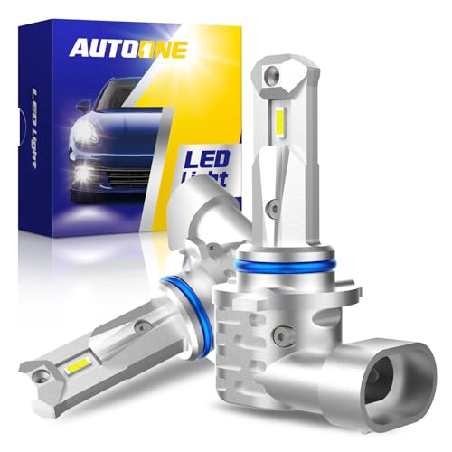 AUTOONE 9006 LED Headlight Bulbs - HB4 Low Beam Headlamp Conversion - Fog Light & DRL Compatible - 6000K White, Plug-and-Play, Pack of 2