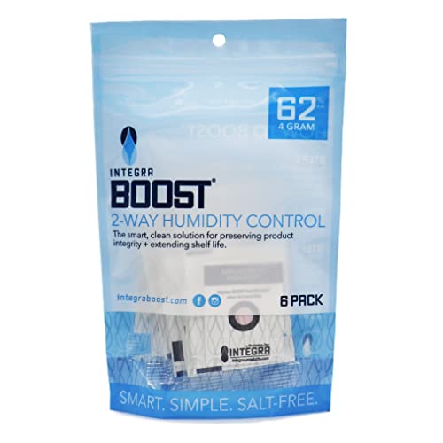 Integra Boost RH 2-Way Humidity Control, 62 Percent, 4 Gram (Pack of 6)