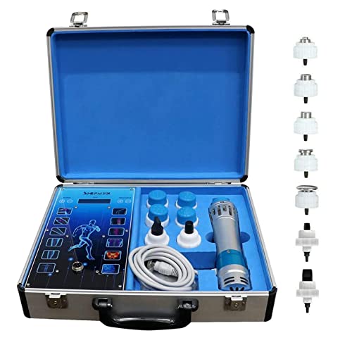 iMustech Extracorporeal Shockwave Therapy Machine, Professional Portable ED Electromagnetic Shock Wave Therapy Machine Pain Relief Massager with 7 Massage Head, Handle with Wire for ED Treatment