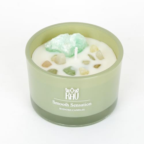 Scented Candles 85g  KAV Smooth Sensation Home Decor Natural Aromatherapy Premium Scent Candle for Home Women Men, Soy Wax and Essential Oils (Fresh Linen)