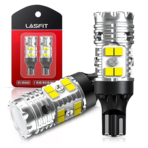 LASFIT 921 LED Bulb Reverse Lights 912 T15 Back Up Light CANBUS Error Free Reversing Bulb 904 916 6000K Xenon White New Upgrade Design(Pack of 2)